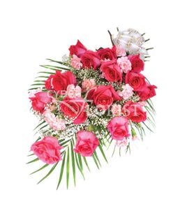 bouquet of roses and carnations