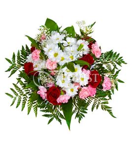 bouquet of carnations mums and roses