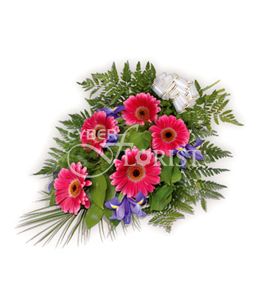 bouquet of gerberas and irises