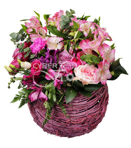 alstromerias roses and lisianthuses