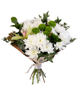spray chrysanthemums with orchid