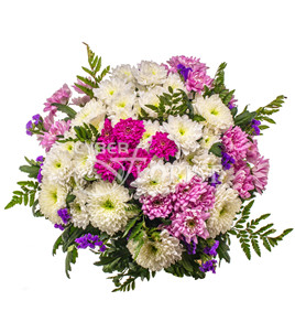 bouquet of spray and single chrysanthemums. Bishkek