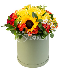 bouquet with sunflower