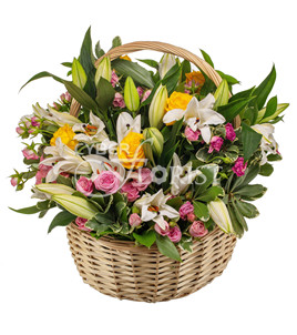 bouquet of lilies and roses
