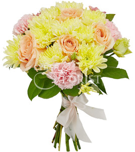 bouquet of peach roses