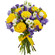bouquet of yellow roses and irises. Russia