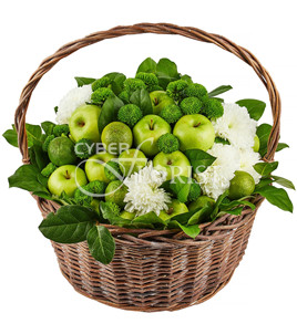green fruit basket