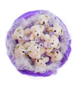 purple toy bouquet