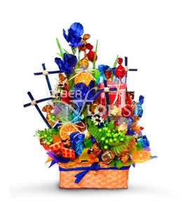 chocolate candies in a basket