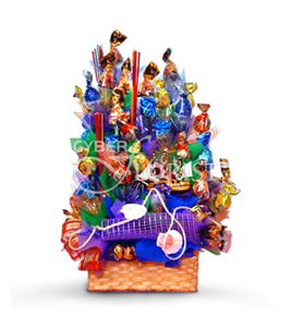 candy bouquet with fruits