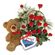 roses with teddy and chocolates. Russia