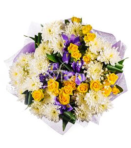 irises chrysanthemums and roses