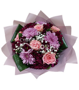 chrysanthemums and roses