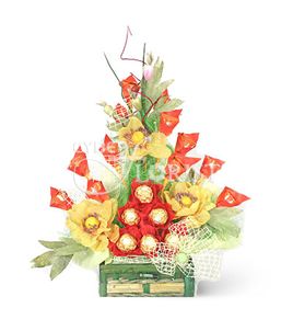 candy bouquet with ferrero rocher. Grodno